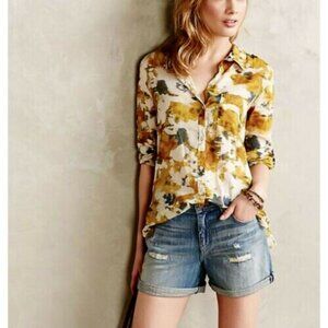 ANTHROPOLOGIE Pilcro and the Letterpress Hyphen Size 25 Mid Length Jean Shorts